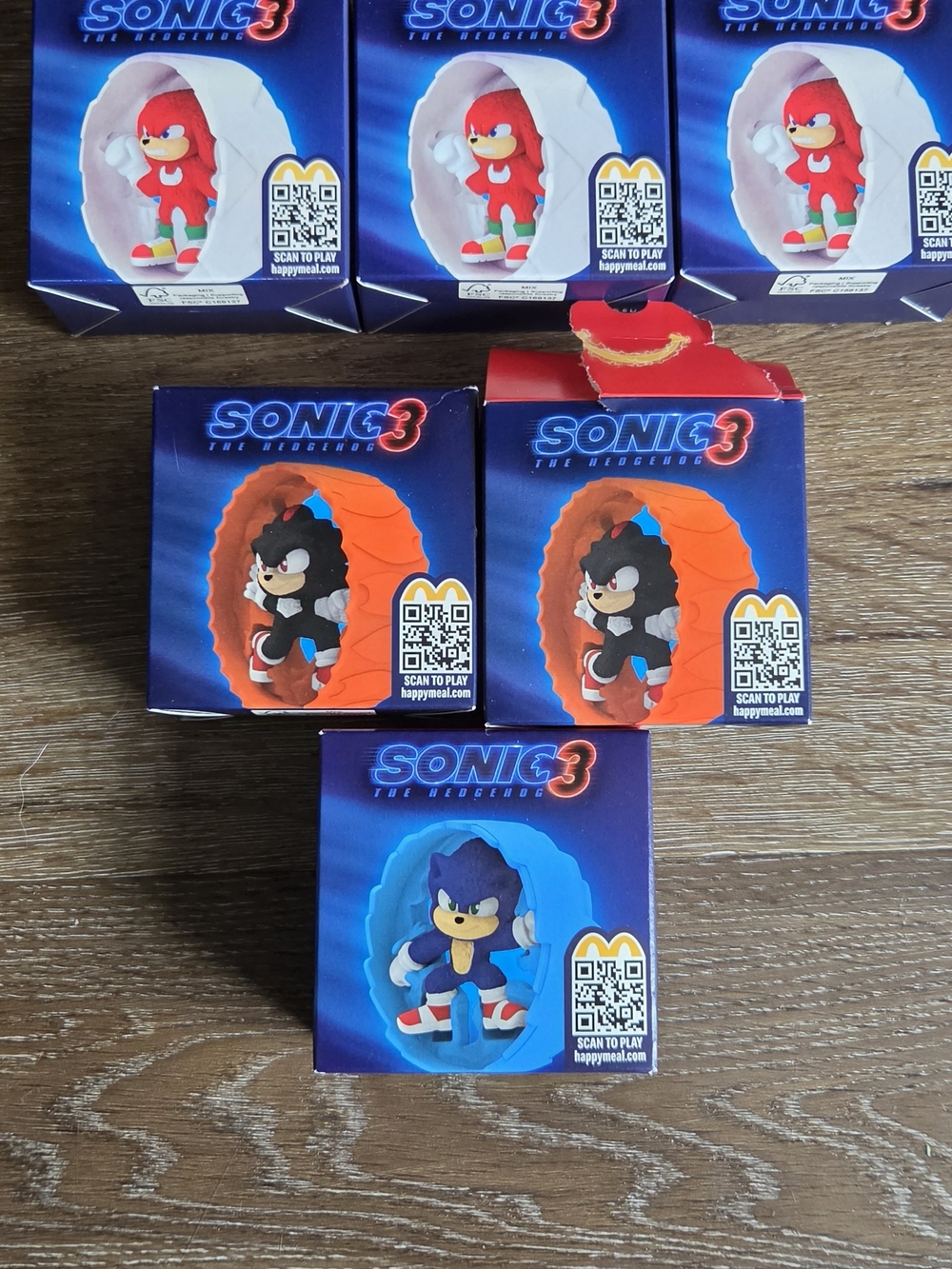 McDonald’s Sonic the Hedgehog 3 Happy Meal Toy Lot - Set of 6 NIB